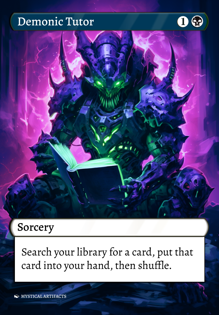 Demonic Tutor custom card