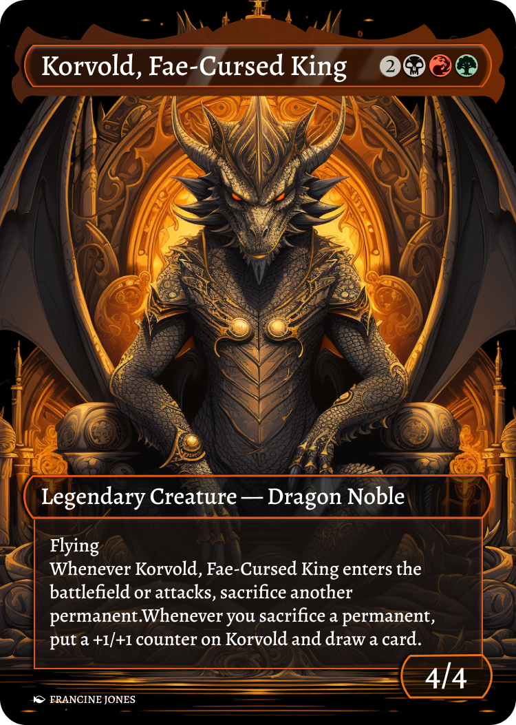 Korvold, Fae-Cursed King custom card