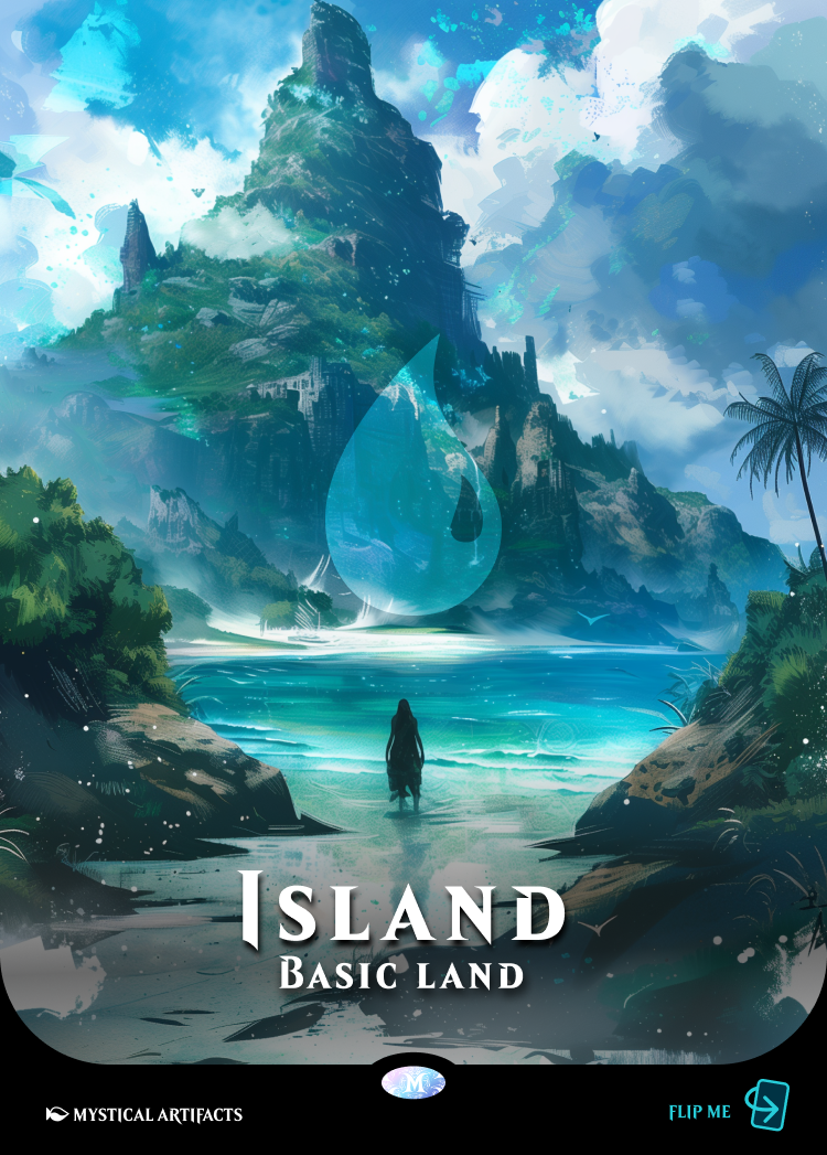 Borderless land custom card